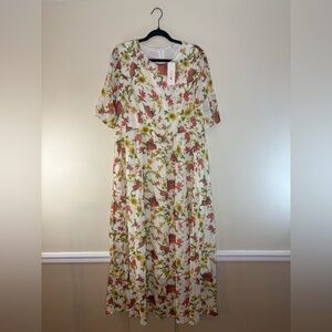 Petallush Red and Yellow Floral Maxi Dress